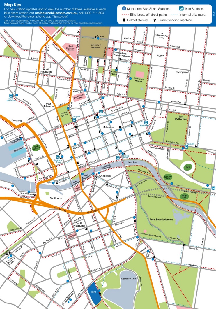 Melbourne bike map