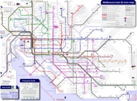 Melbourne train and tram map