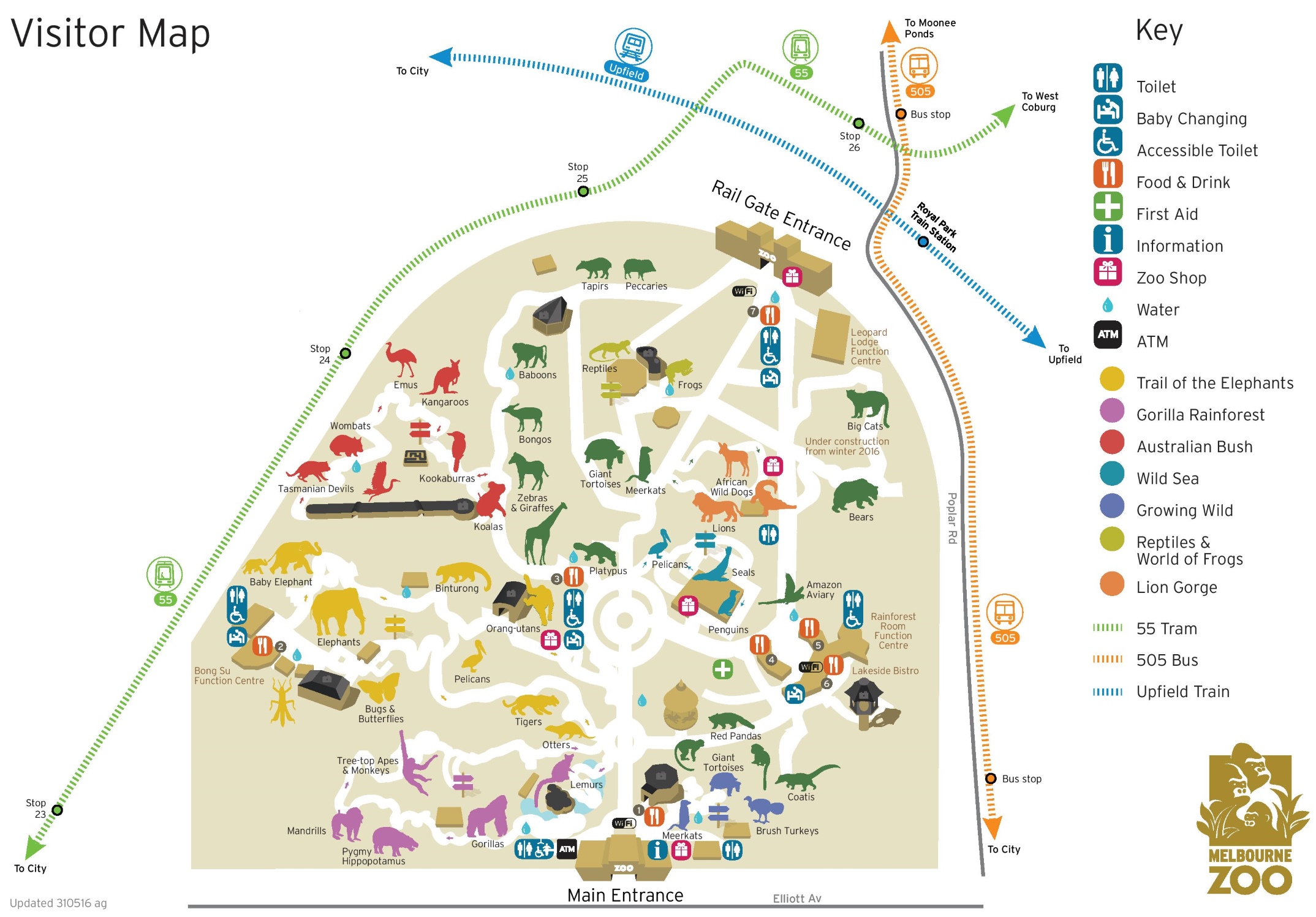 Zoo Map Grid