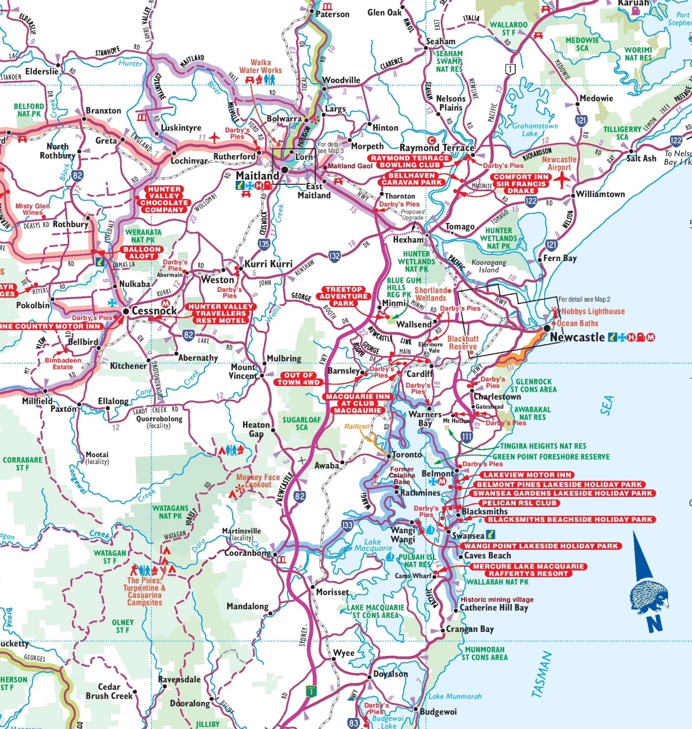 Greater Newcastle Area Map Newcastle Area Map