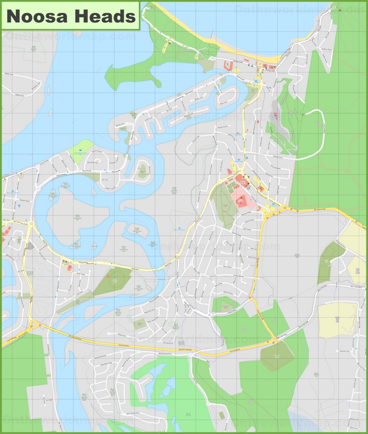 Large detailed map of Noosa Heads