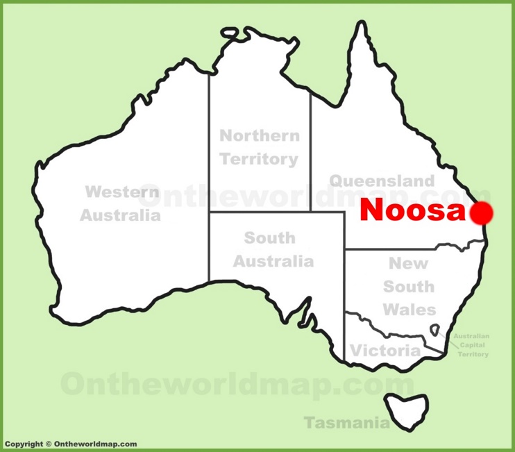 Noosa Heads location on the Australia Map