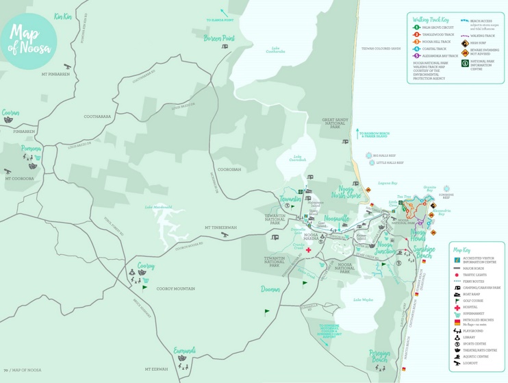 Noosa area tourist map