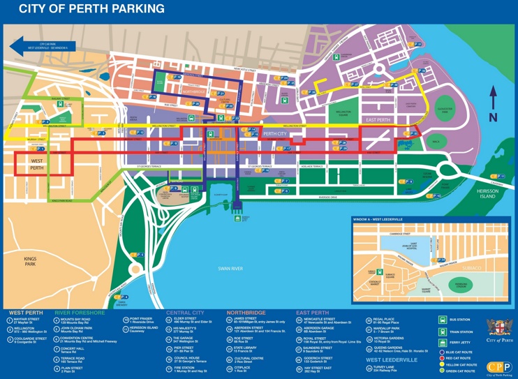 Perth parking map