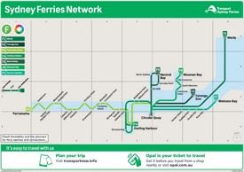 Sydney ferry map