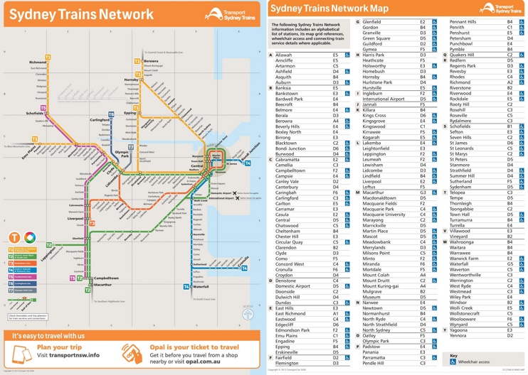 Sydney trains network map