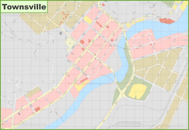 Townsville CBD map