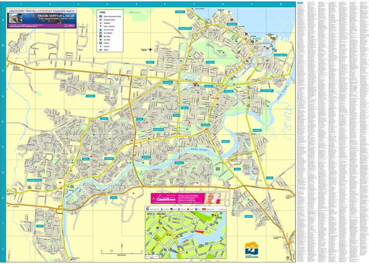 Townsville Street Map Ontheworldmap Com   Townsville Street Map Max 