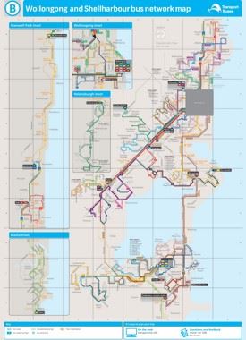 Wollongong Bus map