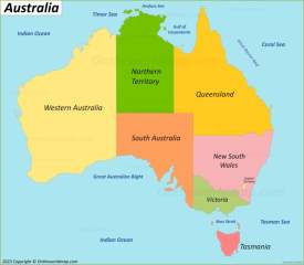 Australia States And Territories Map