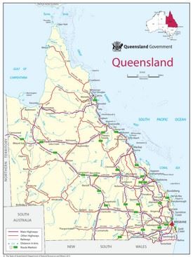 Queensland road map