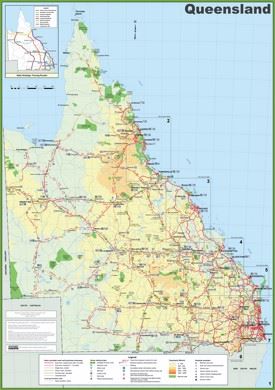 Queensland tourist map