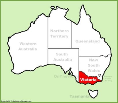 Victoria Location Map