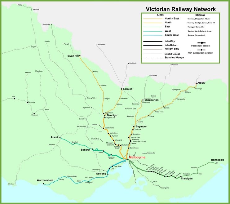Victoria railway map