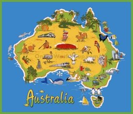 Travel map of Australia
