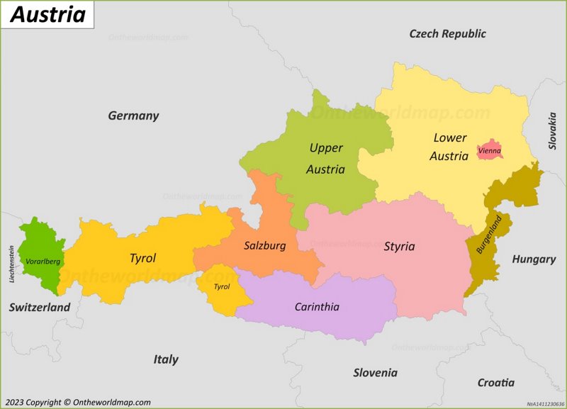 Austria States Map