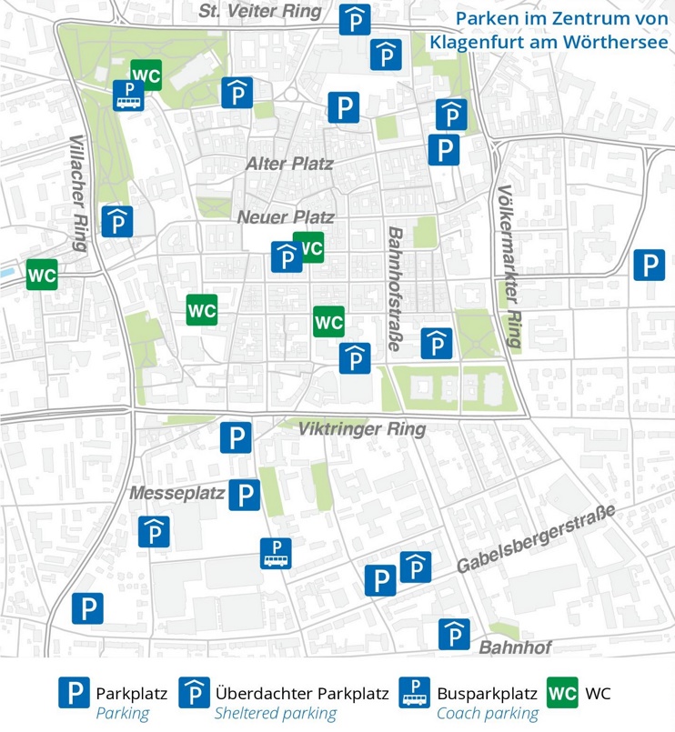Klagenfurt parking map