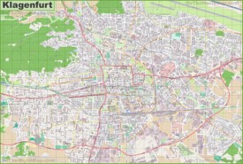 Large detailed map of Klagenfurt