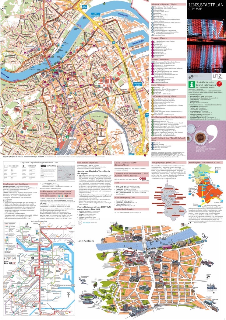 Linz tourist attractions map