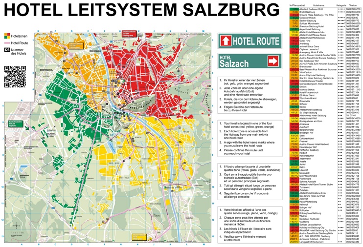 Salzburg hotel map