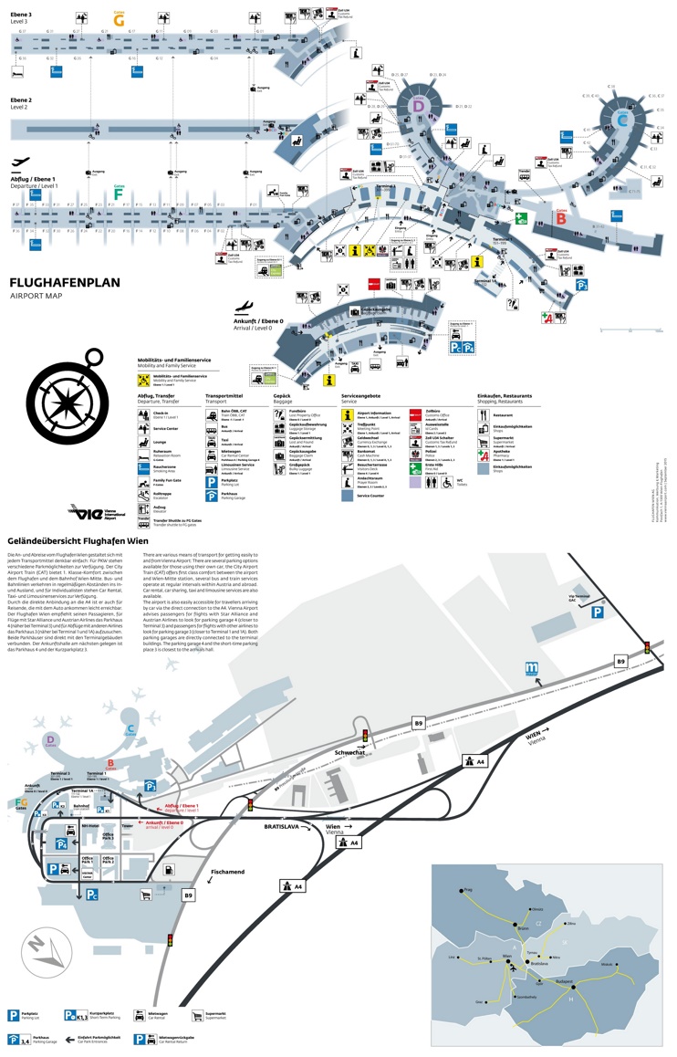 Austria Airport Map Viennaairport LYIKC