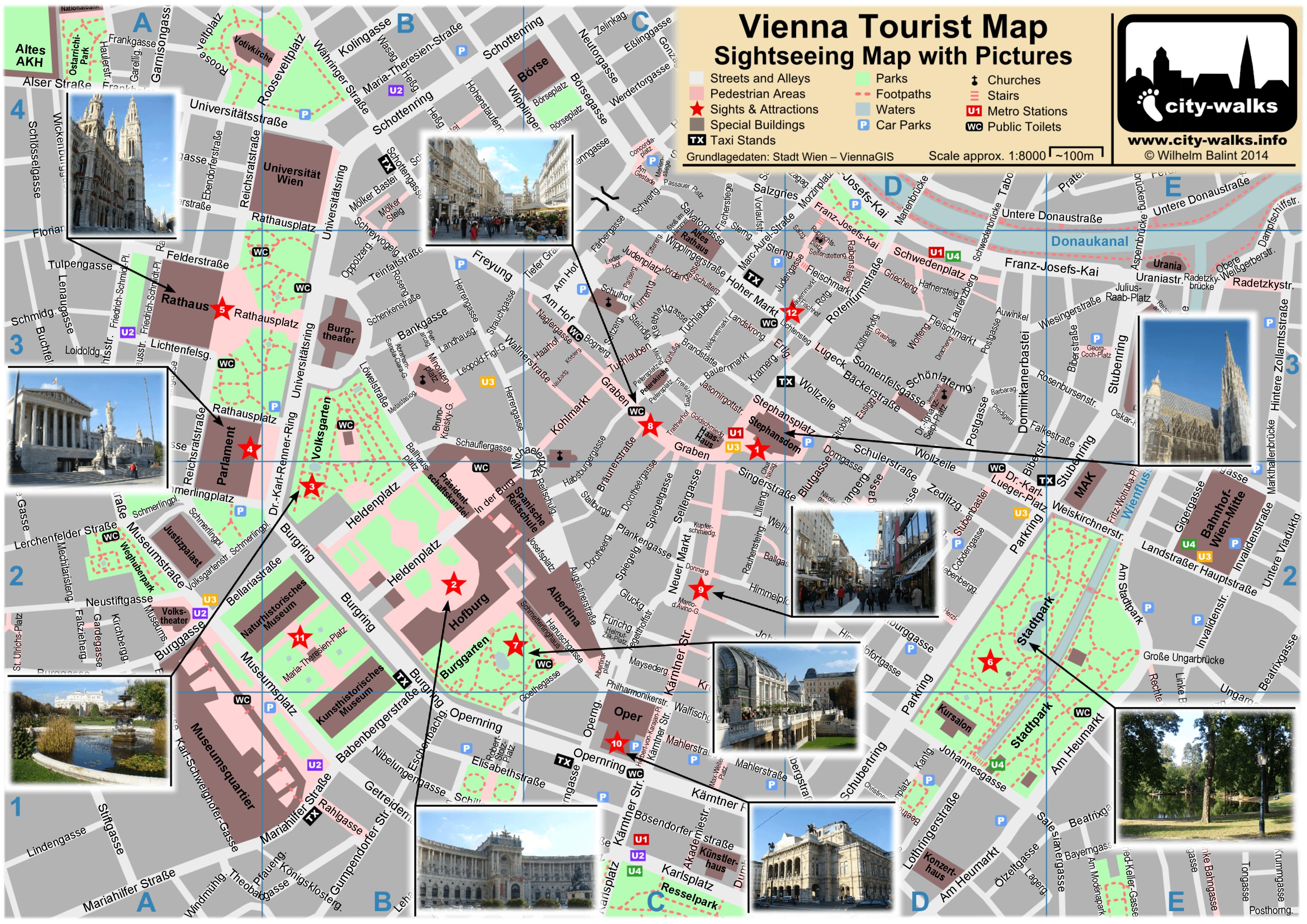 tourist map of vienne france
