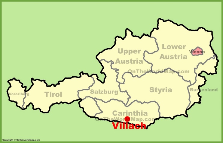 Villach location on the Austria Map