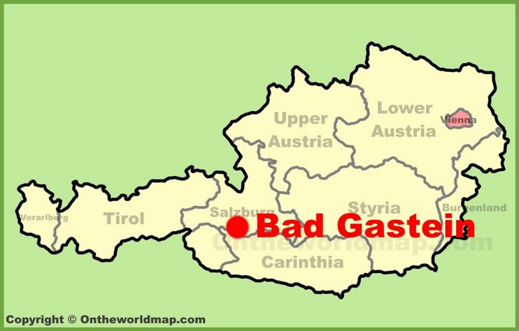 Bad Gastein location on the Austria Map