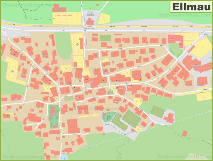 Detailed map of Ellmau