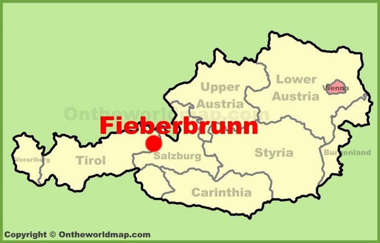Fieberbrunn location on the Austria Map