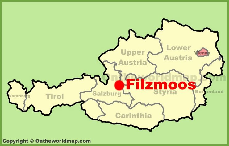 Filzmoos location on the Austria Map