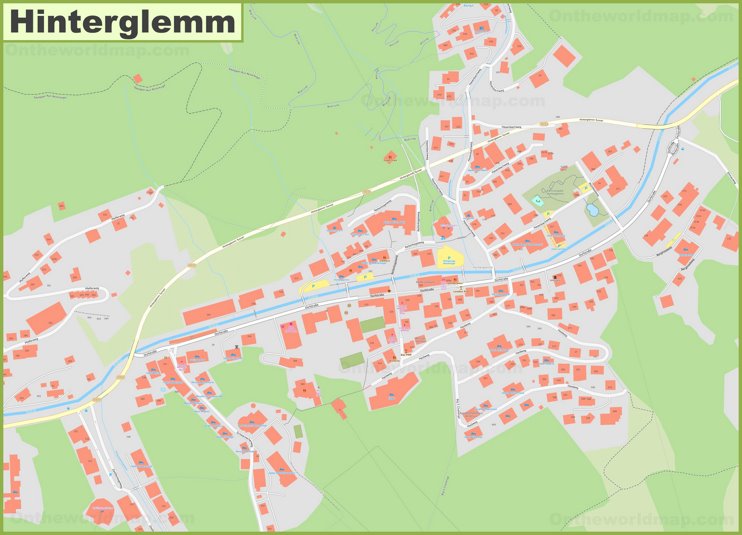 Detailed map of Hinterglemm
