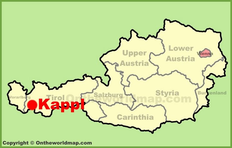 Kappl location on the Austria Map