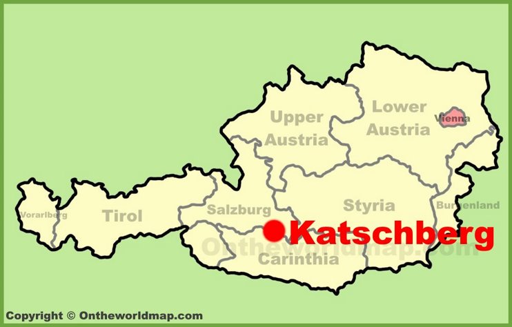 Katschberg location on the Austria Map
