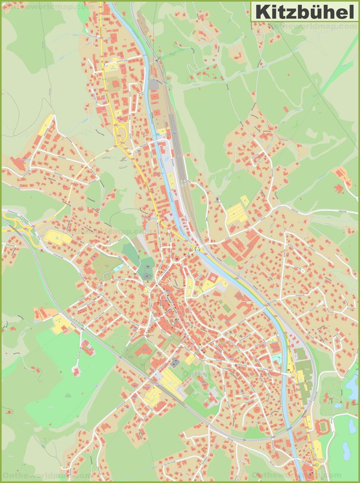 Detailed map of Kitzbühel