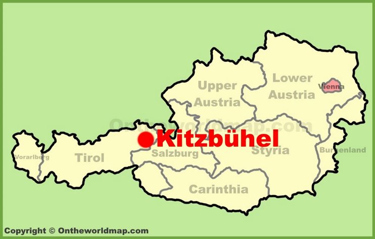 Kitzbühel location on the Austria Map