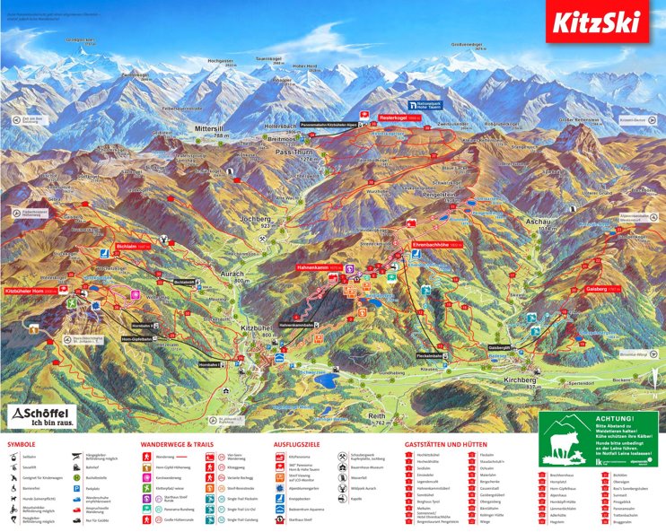 Kitzbühel summer trails map