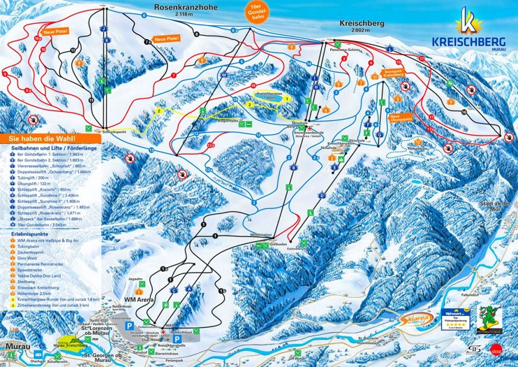 Kreischberg ski map
