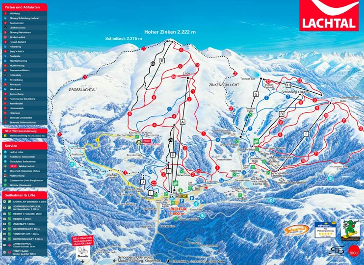 Lachtal ski map