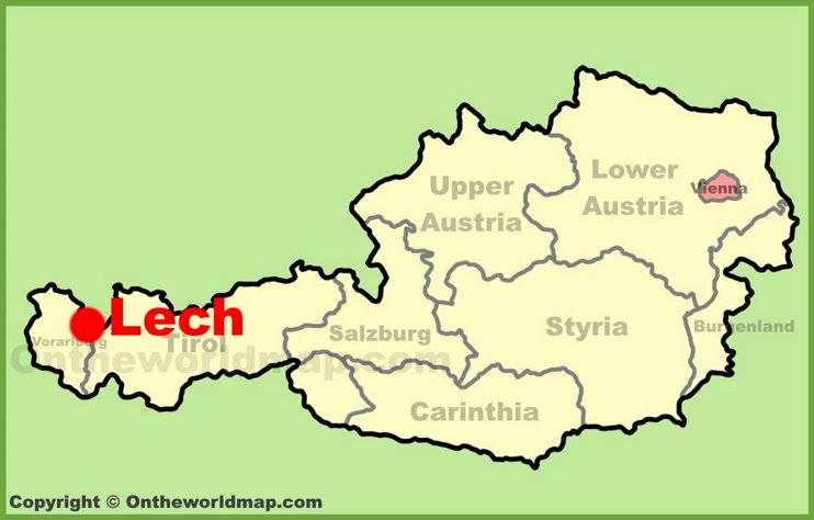 Lech location on the Austria Map