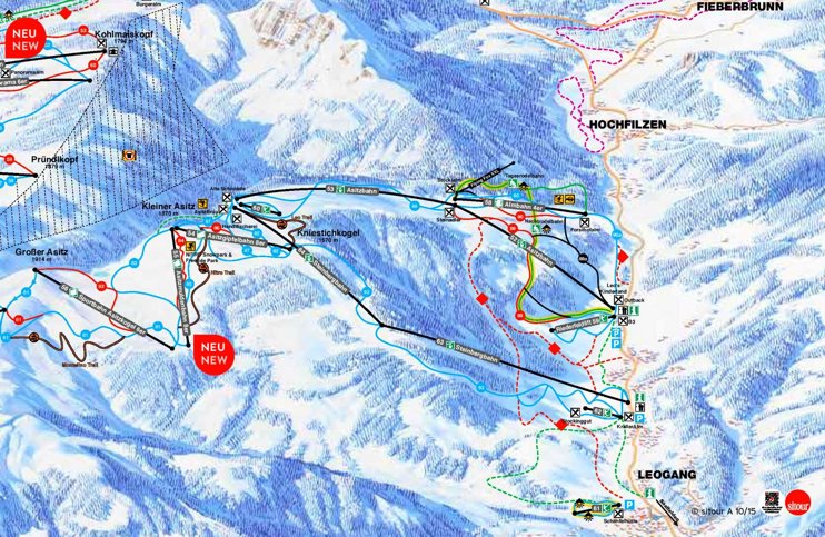 Leogang ski map