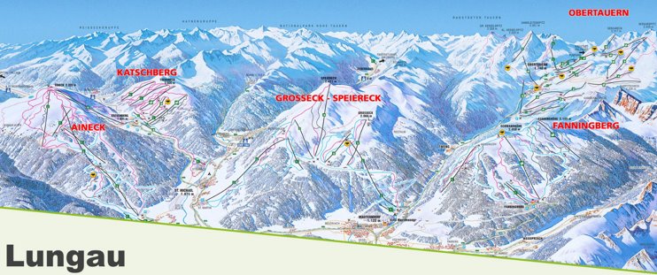 Lungau ski map