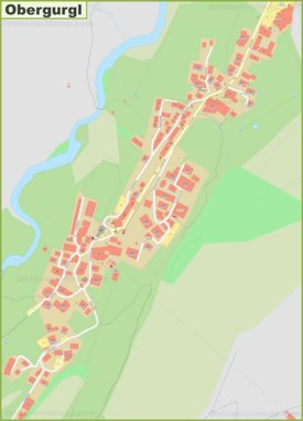 Detailed map of Obergurgl