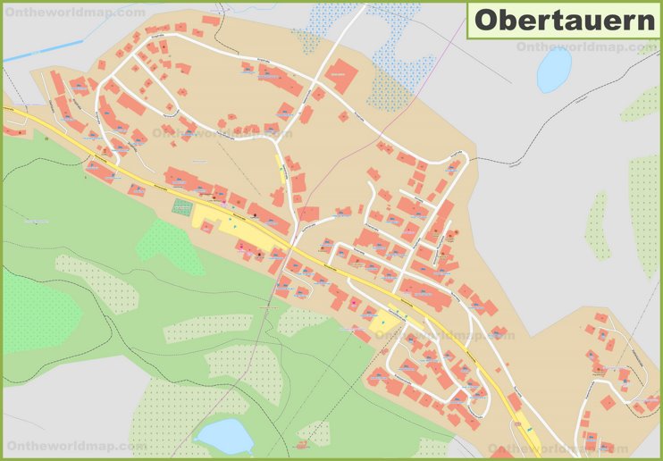 Detailed map of Obertauern