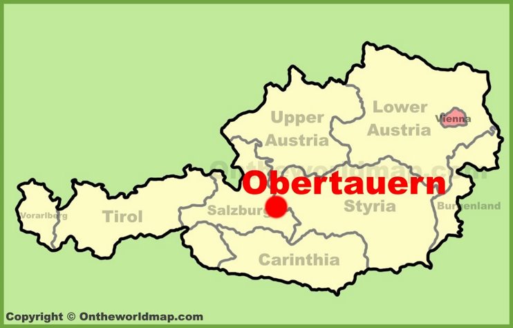 Obertauern location on the Austria Map