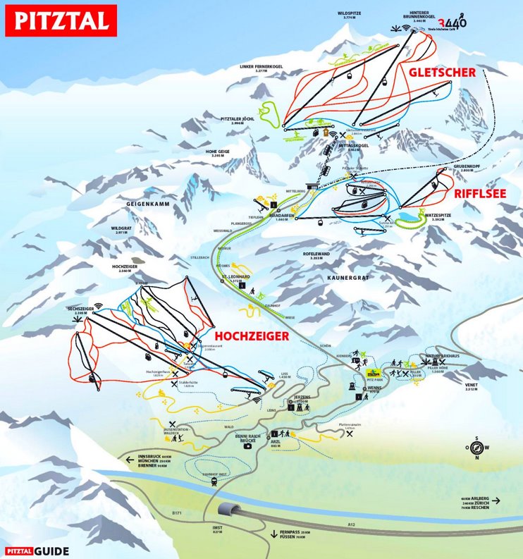 Pitztal ski map