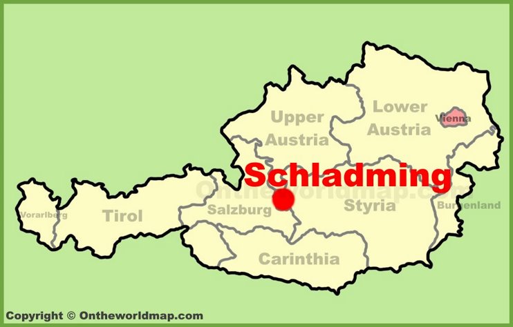 Schladming location on the Austria Map