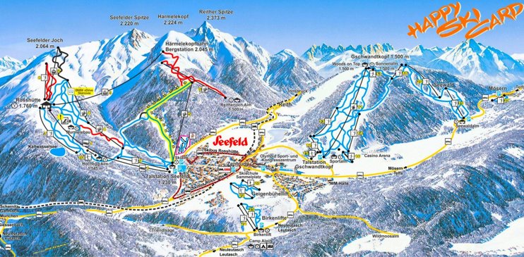 Seefeld ski map