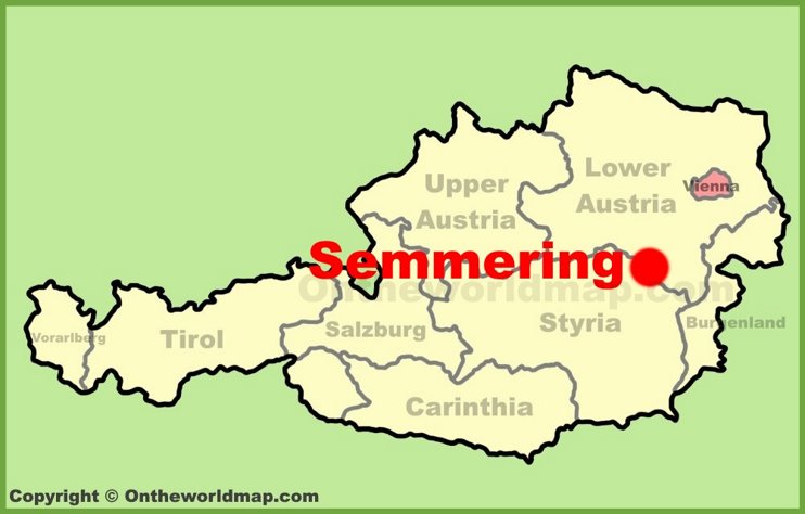 Semmering location on the Austria Map