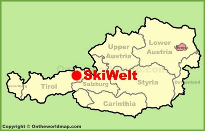 SkiWelt Location Map